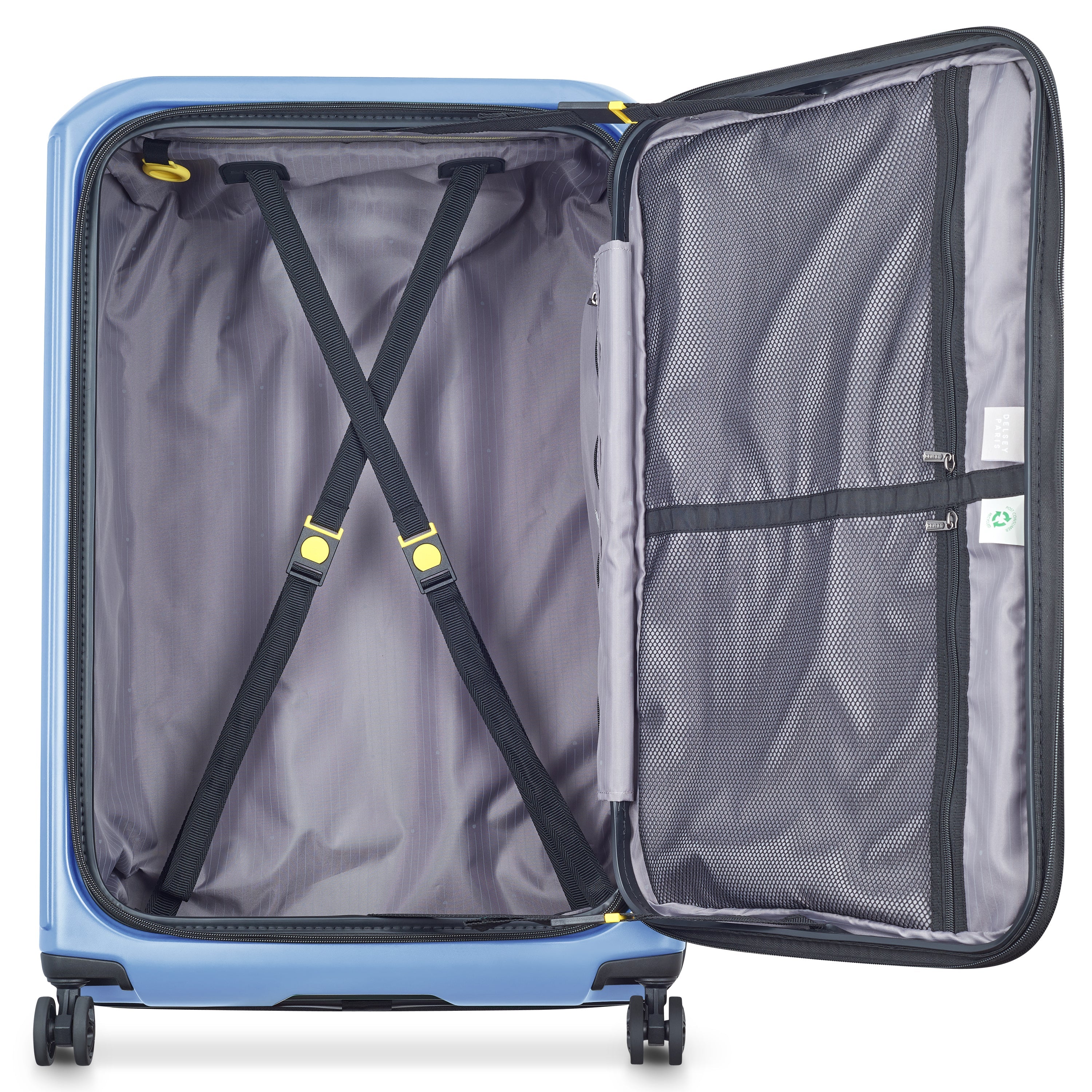 SECURITIME ZIP| Koffer Aufgabe Erweiterbar 75.5 CM LAVENDELBLAU