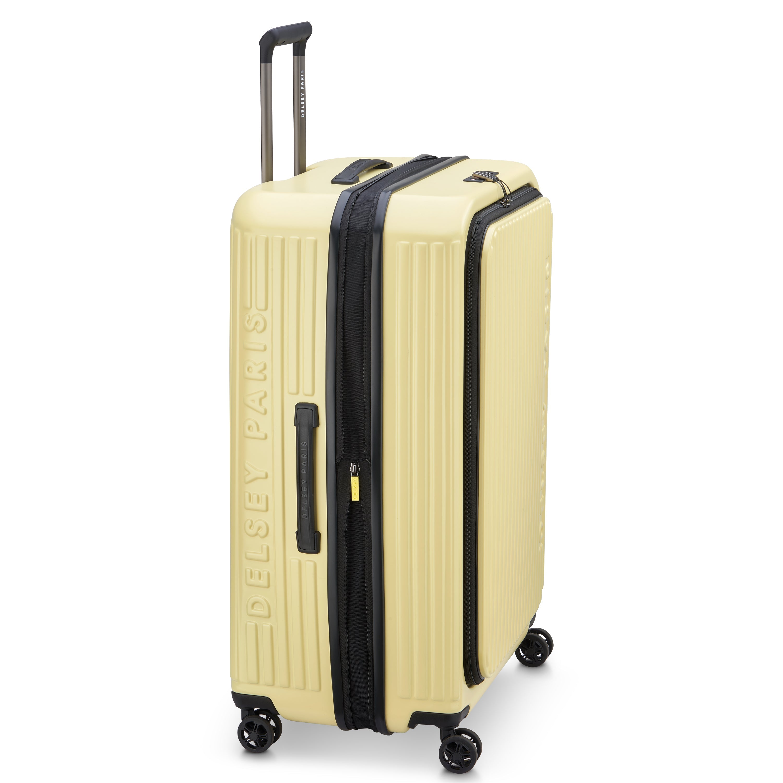SECURITIME ZIP| Koffer Aufgabe Erweiterbar 75.5 CM BLASSGELB